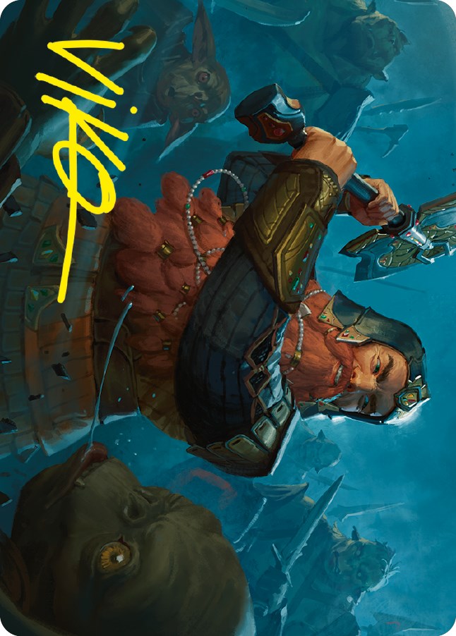 Gimli, Counter of Kills Art Card (10/81) (Gold-Stamped Signature) [ASLTR - 10]