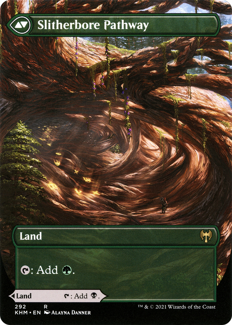 Darkbore Pathway (Borderless) (KHM-292) - Kaldheim: (Showcase) Foil