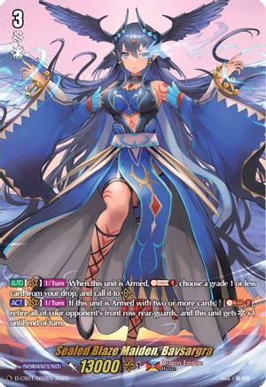 Sealed Blaze Maiden, Bavsargra (D-CS01/002EN) - Deluxe Collector's Set 01: Vanguard Deluxe