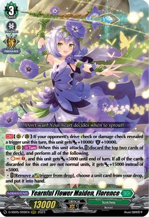 Yearnful Flower Maiden, Florence (D-SS05/009EN) - D-SS05: Festival Booster 2023