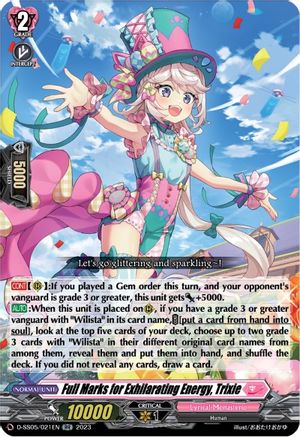 Full Marks for Exhilarating Energy, Trixie (D-SS05/021EN) - D-SS05: Festival Booster 2023