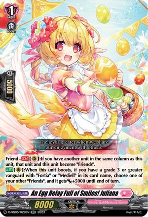 An Egg Relay Full of Smiles! Juliana (D-SS05/029EN) - D-SS05: Festival Booster 2023