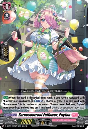 Earnescorrect Follower, Payton (D-SS05/031EN) - D-SS05: Festival Booster 2023