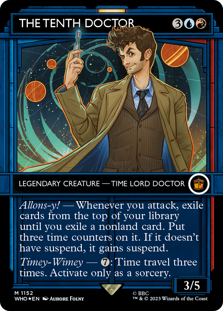The Tenth Doctor (Showcase) (Surge Foil) (WHO-1152) - Doctor Who: (Showcase) (Borderless) Foil