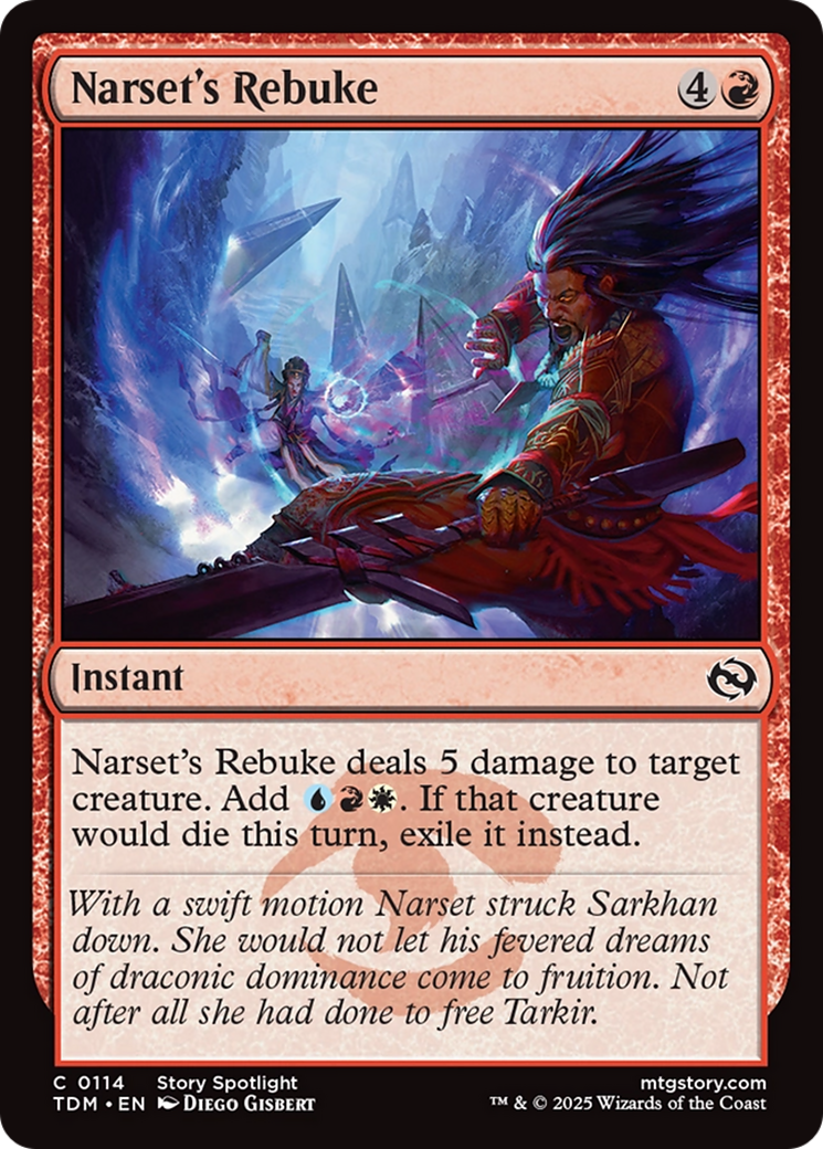 Narset's Rebuke (TDM-114) - Tarkir: Dragonstorm