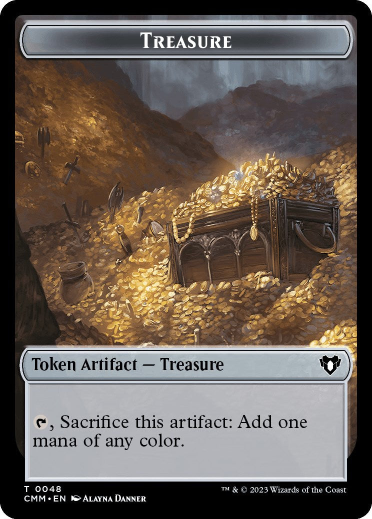 Treasure // Demon Double-Sided Token [CMM - 48 // 15]