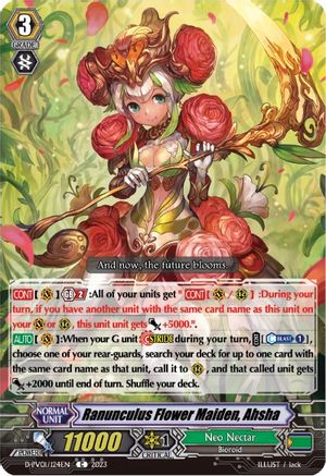 Ranunculus Flower Maiden, Ahsha (D-PV01/124EN) - D-PV01: History Collection
