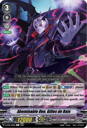 Abominable One, Gilles de Rais (D-PV01/333EN) - D-PV01: History Collection