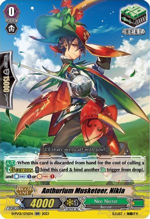 Anthurium Musketeer, Nikla (D-PV01/076EN) - D-PV01: History Collection