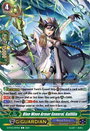 Blue Wave Armor General, Galfilia (D-PV01/097EN) - D-PV01: History Collection