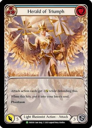 Herald of Triumph (Blue) - FAB160 (FAB160) - Flesh and Blood: Promo Cards Rainbow Foil