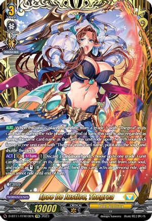Epee De Justice, Thegrea (FFR) (D-BT11/FFR10EN) - Clash of the Heroes