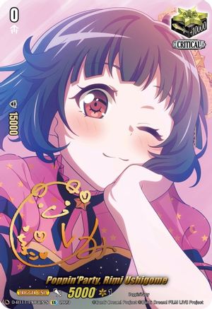Poppin'Party, Rimi Ushigome (Signature) (D-BT11/EX03EN-S) - Clash of the Heroes