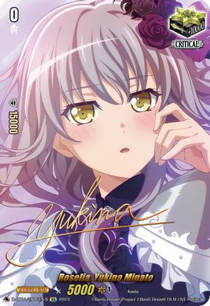 Roselia, Yukina Minato (Signature) (D-BT11/EX16EN-S) - Clash of the Heroes
