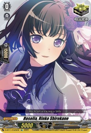 Roselia, Rinko Shirokane (D-BT11/EX20EN) - Clash of the Heroes