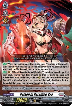 Poison in Paradise, Eva (D-BT11/008EN) - D-BT11: Clash of the Heroes