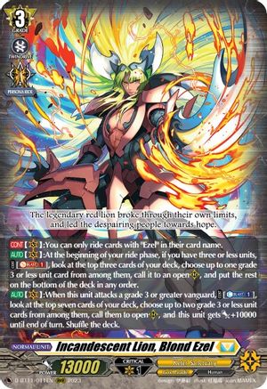 Incandescent Lion, Blond Ezel [D-BT11 - D-BT11/011EN]