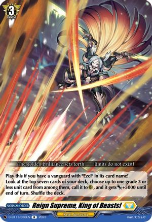 Reign Supreme, King of Beasts! [D-BT11 - D-BT11/050EN]
