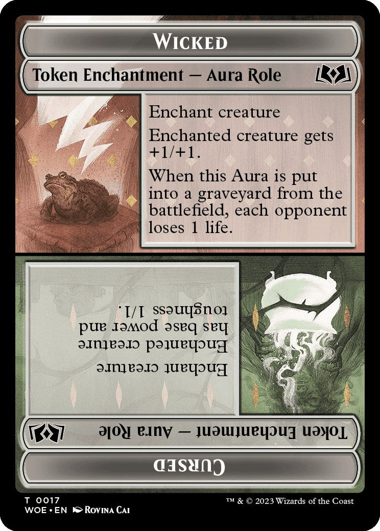Wicked Role / Cursed Role // Emblem - On An Adventure Double-Sided Token [WOE - 17 // 18]