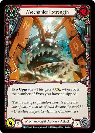 Mechanical Strength (Red) (EVO067) - Bright Lights Rainbow Foil