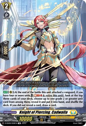 Knight of Piercing, Cadwalla (D-SS06/008EN) - D-SS06: Stand Up Deckset "Gramgrace"