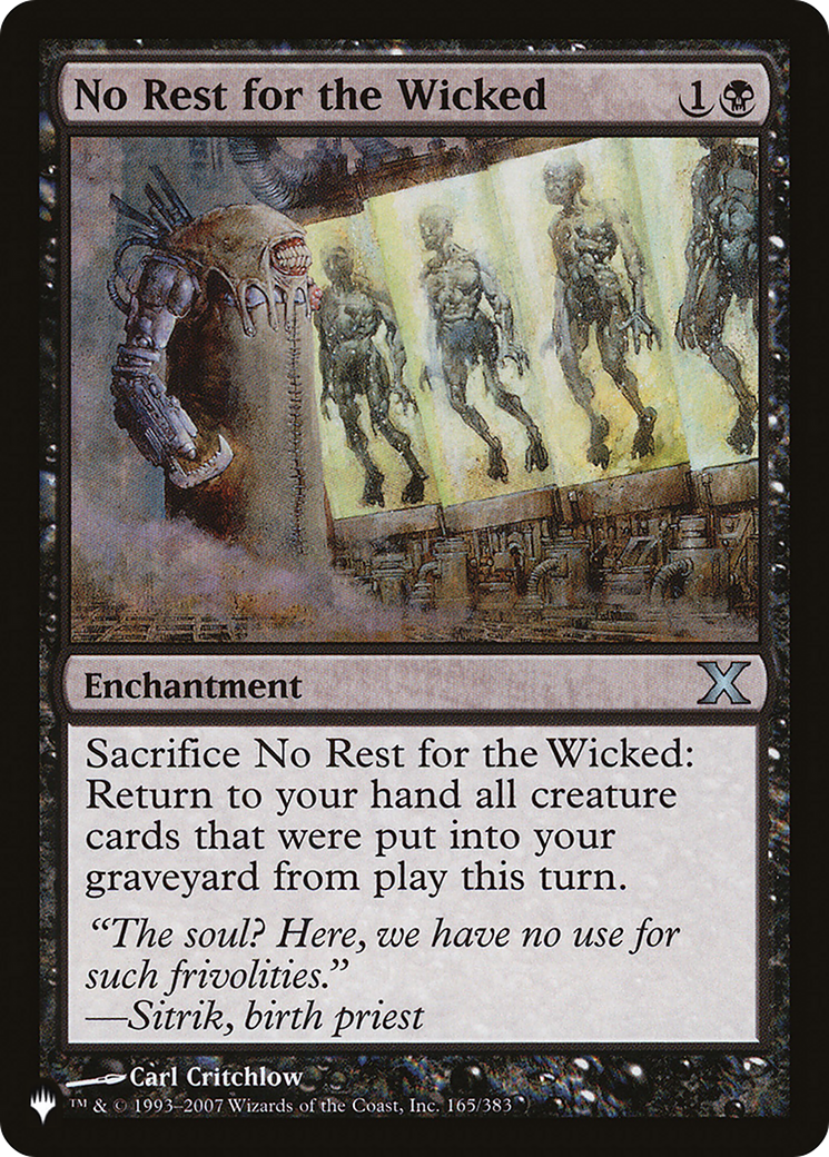 No Rest for the Wicked [LIST - 165/383]