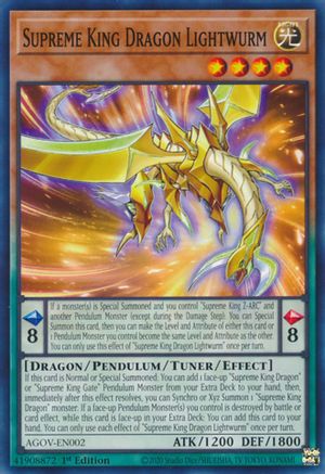 Supreme King Dragon Lightwurm (AGOV-EN002) - Age of Overlord 1st Edition