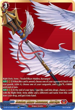 Sealed Blaze Hammer, Suriiya (BSR) (D-BT12/BSR01EN) - D-BT12: Evenfall Onslaught