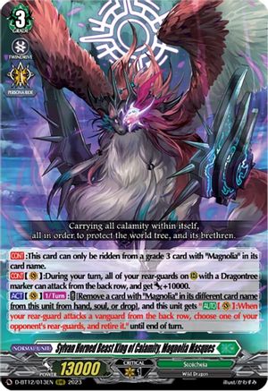 Sylvan Horned Beast King of Calamity, Magnolia Masques (D-BT12/013EN) - D-BT12: Evenfall Onslaught