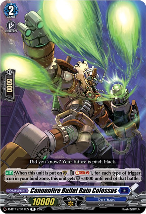 Cannonfire Bullet Rain Colossus [D-BT12 - D-BT12/041EN]