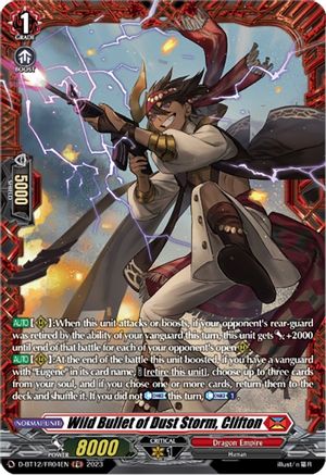 Wild Bullet of Dust Storm, Clifton (FR) (D-BT12/FR04EN) - D-BT12: Evenfall Onslaught