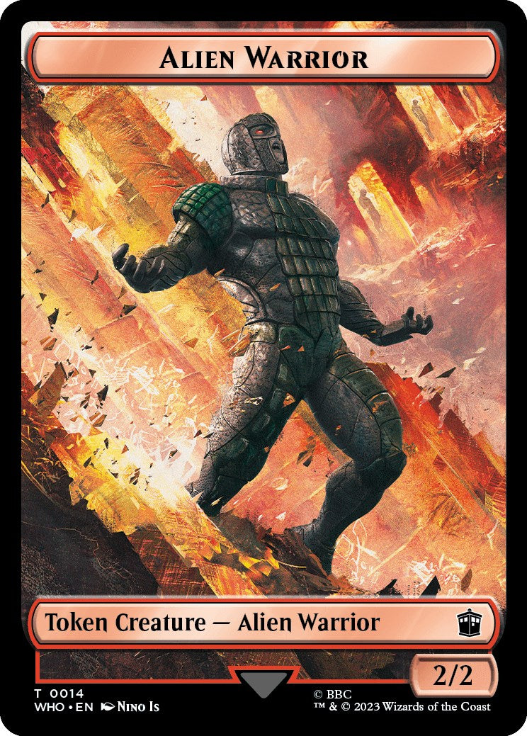Alien Warrior // Treasure (0030) Double-Sided Token [WHO - 14 // 30]