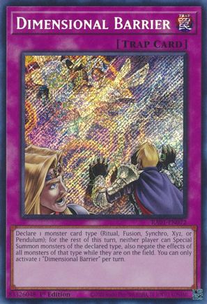 Dimensional Barrier (Secret Rare) [RA01 - RA01-EN072]