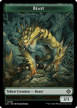Beast // Merfolk (0003) Double-Sided Token [LCC - 8 // 3]