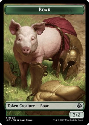 Boar // Merfolk (0003) Double-Sided Token [LCC - 9 // 3]