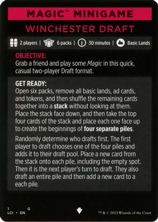 Magic Minigame: Winchester Draft (LCI-001) - The Lost Caverns of Ixalan