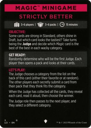 Magic Minigame: Strictly Better (LCI-003) - The Lost Caverns of Ixalan