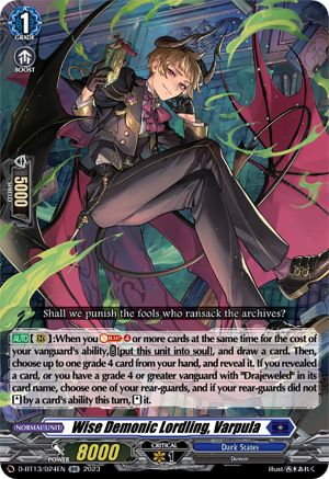 Wise Demonic Lordling, Varpula (D-BT13/024EN) - D-BT13: Flight of Chakrabarthi