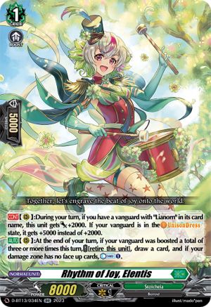 Rhythm of Joy, Elentis (D-BT13/034EN) - D-BT13: Flight of Chakrabarthi