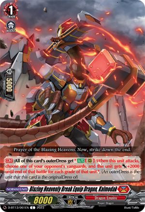 Blazing Heavenly Break Equip Dragon, Kalmodak [D-BT13 - D-BT13/061EN]