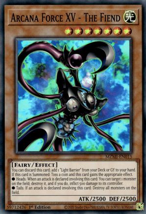 Arcana Force XV - The Fiend (MZMI-EN015) - Maze of Millennia 1st Edition