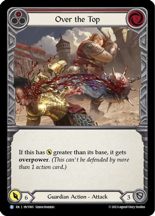 Over the Top (Red) (HVY065) - Heavy Hitters Rainbow Foil