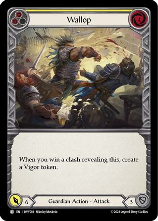 Wallop (Yellow) (HVY081) - Heavy Hitters Rainbow Foil