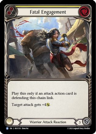 Fatal Engagement (Yellow) (HVY110) - Heavy Hitters Rainbow Foil