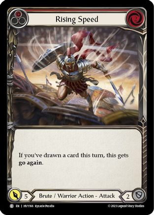 Rising Speed (Red) (HVY166) - Heavy Hitters Rainbow Foil