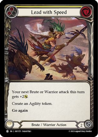 Lead with Speed (Yellow) (HVY173) - Heavy Hitters Rainbow Foil