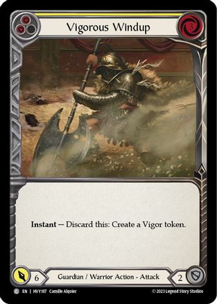 Vigorous Windup (Yellow) (HVY187) - Heavy Hitters Rainbow Foil