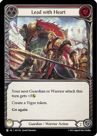 Lead with Heart (Red) (HVY192) - Heavy Hitters Rainbow Foil