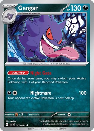 Gengar 057/091  SV Paldean Fates - Uncommon