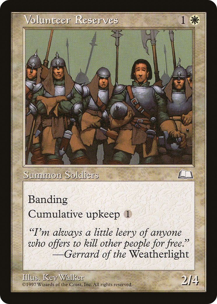 Volunteer Reserves [WTH - N/A]